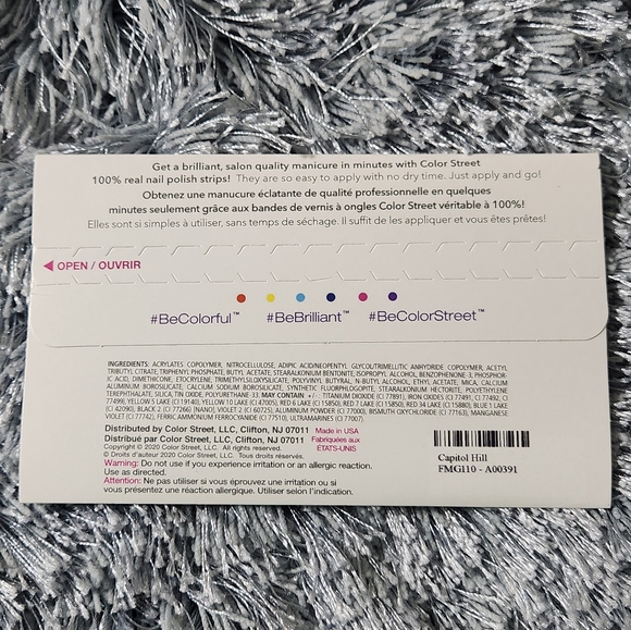 Color Street Gray with Pink Glitter Capitol Hill Nail Strips - Picture 4 of 5